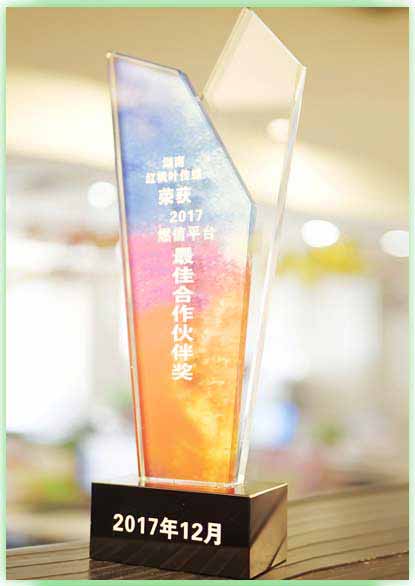 2017年度荣获2017燃信平台“最佳合作伙伴奖”